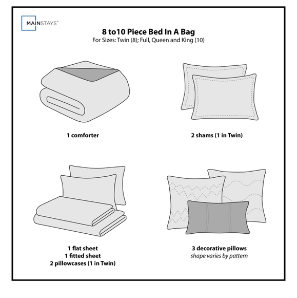 Mainstays Bedding Coordinated Bedding Set Poshmark